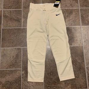 Nike Boys' Vapor Select Baseball Pants Cream NWT
